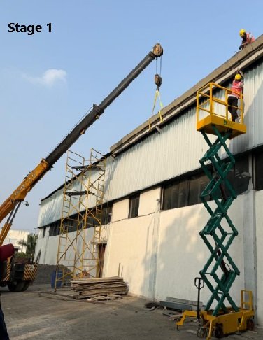 18500 Sq Ft PEB Structure Erection